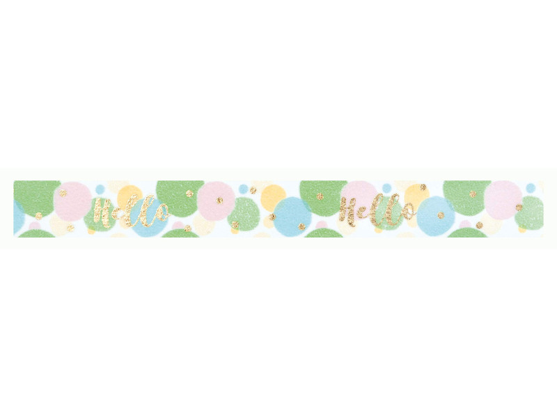 folia Ruban adhésif décoratif Washi-Tape HOTFOIL GOLD Hello
