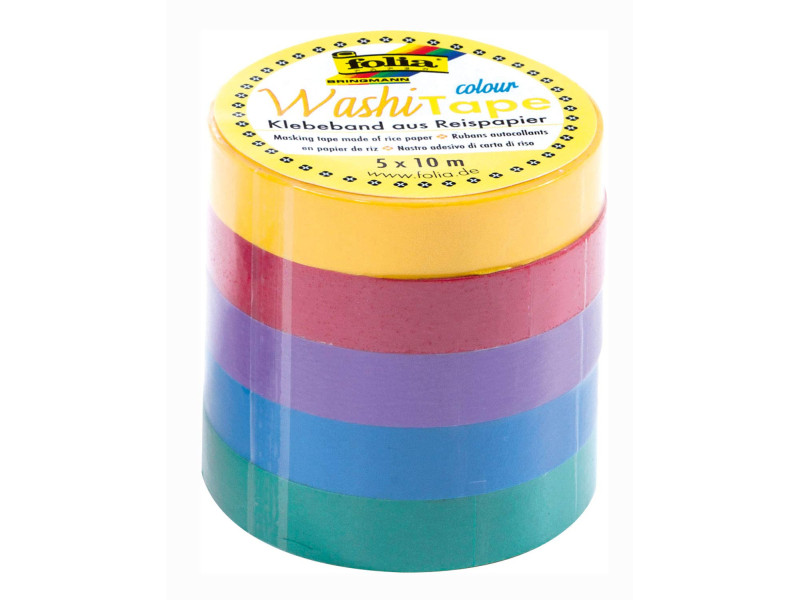 folia Ruban adhésif décoratif Washi-Tape UNI BASIC, kit de 5