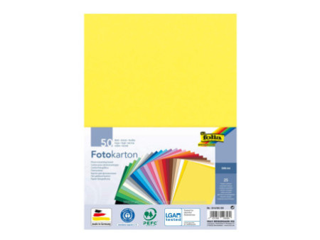 folia Carton de bricolage, A4, 300 g/m2, 25 couleurs