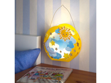 folia Lampion prédécoupé, en papier photo, jaune
