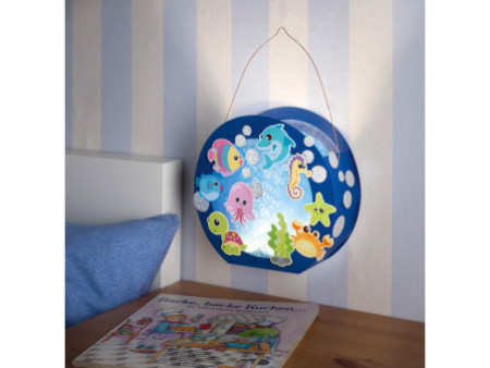 folia Lampion prédécoupé, en papier photo, bleu roy