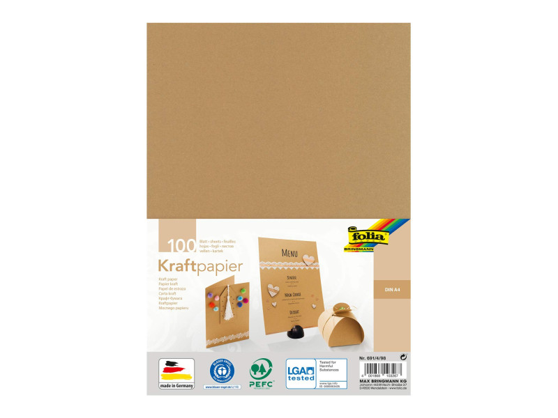 folia Papier kraft, 120 g/m2, A4, 100 feuilles