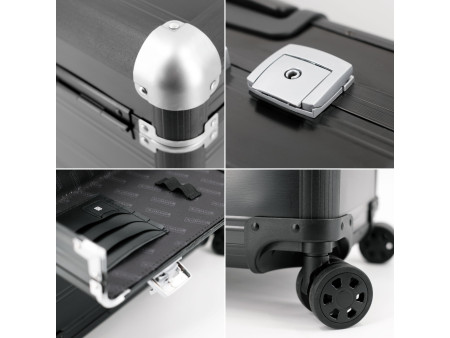ALUMAXX Valise pour pilotes 'PANDORA', aluminium, noir mat