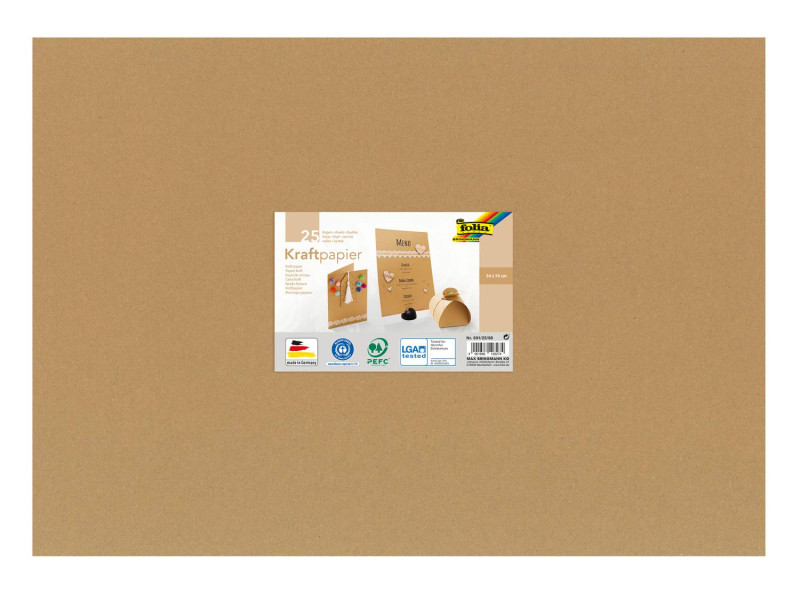 folia Papier kraft, 120 g/m2, 500 x 700 mm, 25 feuilles