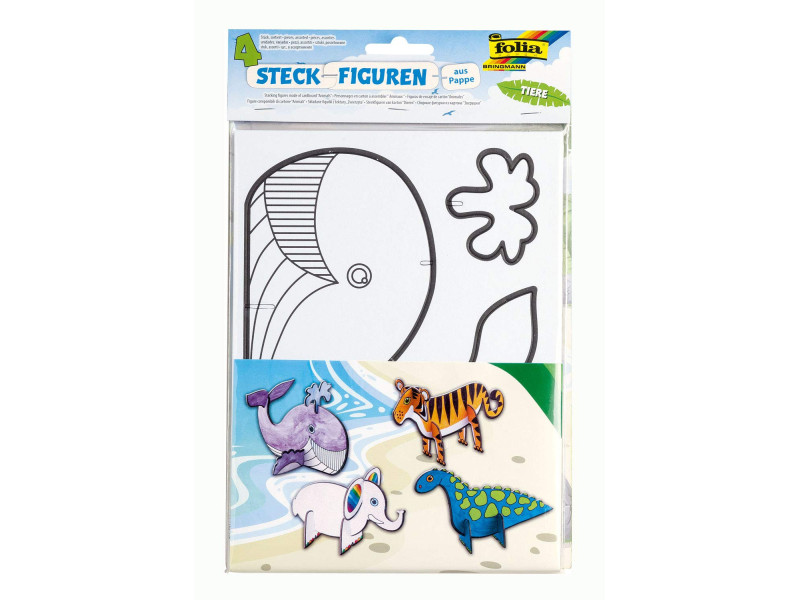 folia Personnage en carton à assembler 'Animaux', carton