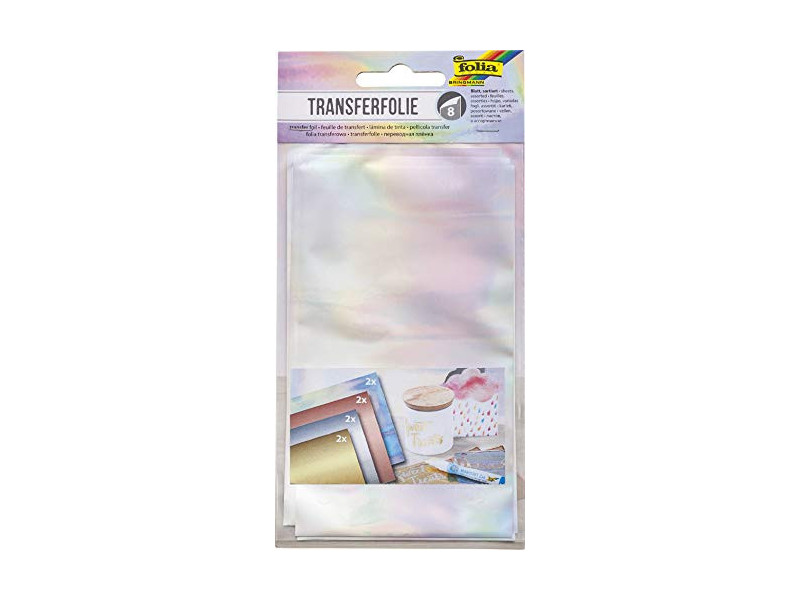 folia Film de transfert, 90 x 160 mm, 8 feuilles, assorti