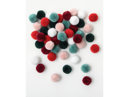folia Pompon en laine 'Elegance', 24 pièces, assorti