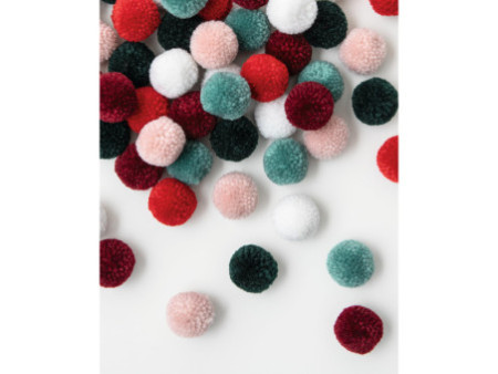 folia Pompon en laine 'Elegance', 24 pièces, assorti