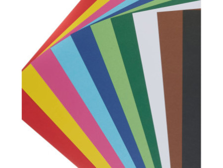 folia Carton de couleur, A3, 160 g/m2, lisse, assorti