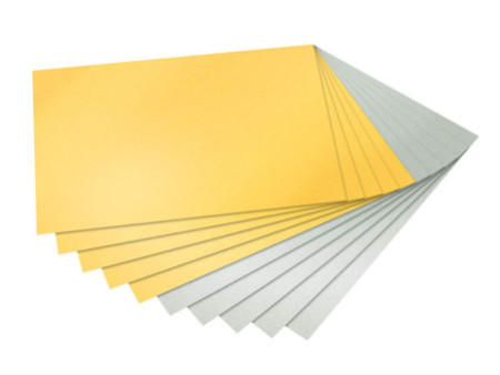 folia Bloc de papier de couleur, A4, 130 g/m2, or et argent