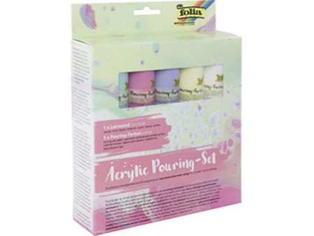 folia Kit de peinture acrylique pour pouring 'INTENSE', 5+1