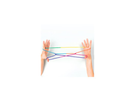 folia Jeu de ficelle 'FingerTwist', 160 cm, arc-en-ciel