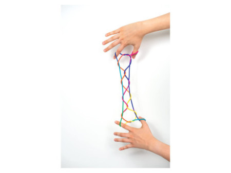 folia Jeu de ficelle 'FingerTwist', 160 cm, arc-en-ciel