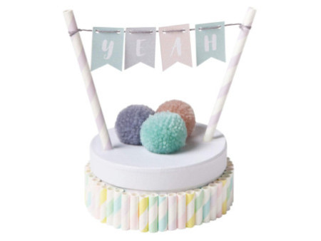 folia Paille en papier 'PASTEL STRIPES', longueur : 200 mm
