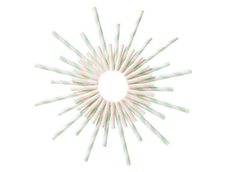 folia Paille en papier 'PASTEL STRIPES', longueur : 200 mm
