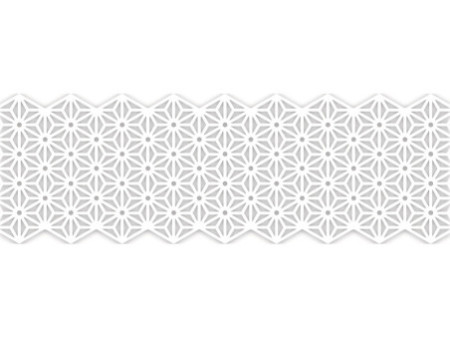 folia Bordure décorative décor Washi 'FLEURS', blanc