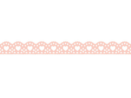 folia Bordure décorative décor Washi 'PETITS COEURS', rose