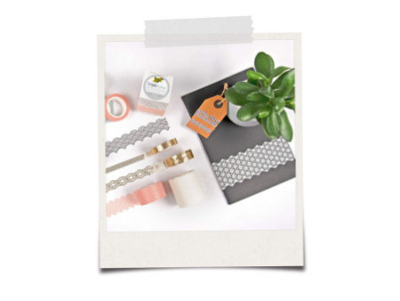 folia Bordure décorative décor Washi 'PETITS COEURS', rose