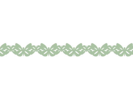folia Bordure décorative décor Washi 'PAPILLONS', vert