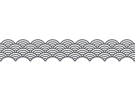 folia Bordure décorative décor Washi, set de 2, gris / or