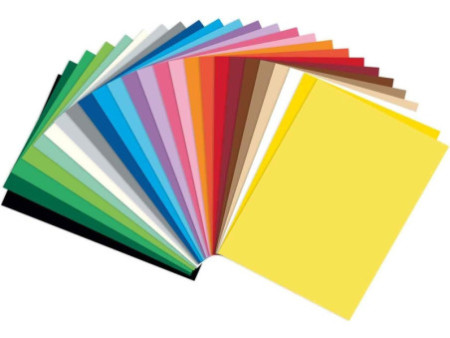 folia Papier de couleur, A5, 130 g/m2, 25 couleurs assorties