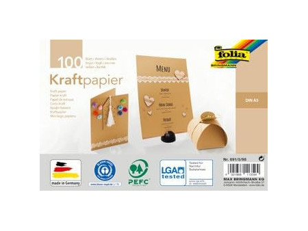 folia Papier kraft, 120 g/m2, A5, 100 feuilles