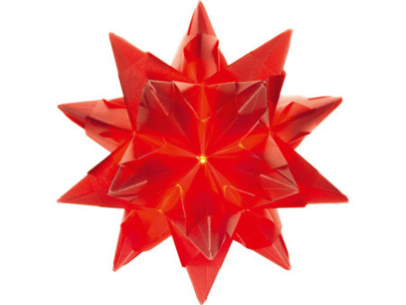 folia Feuilles pliables étoile Bascetta, 75 x 75 mm, rouge