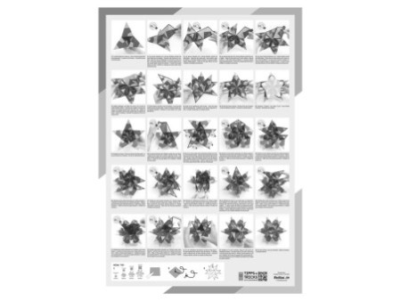 folia Feuilles pliables étoile Bascetta, 150 x 150 mm, bleu