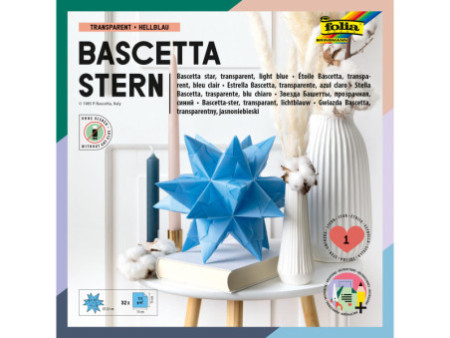 folia Feuille de papier à plier Etoile Bascetta, jaune clair