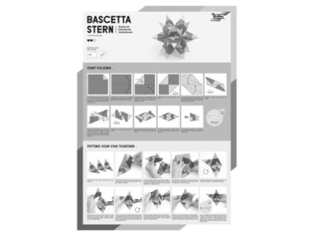 folia Feuille de papier à plier Etoile Bascetta, bleu clair