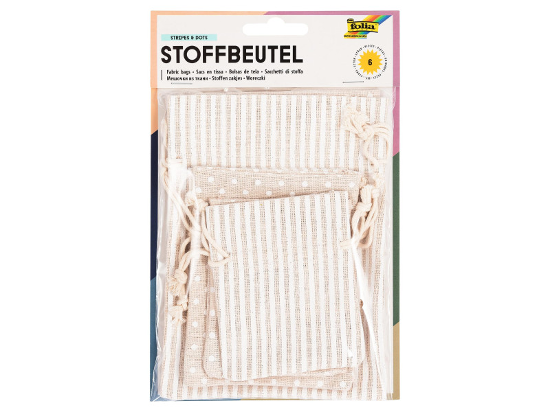 folia Sachet en tissu avec impression de motif, 3 tailles