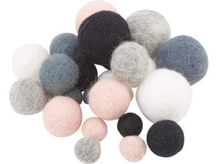 folia Boules en feutre PURE TREND, laine mérinos