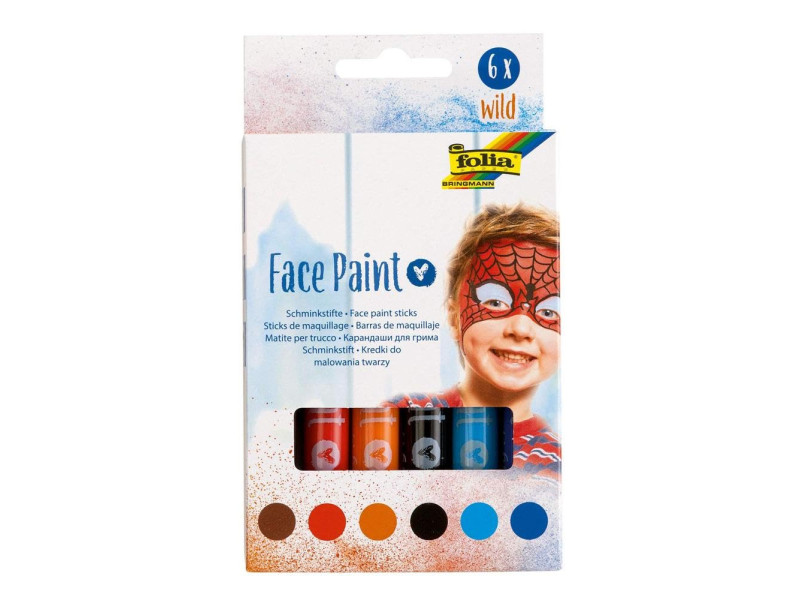folia Crayons de maquillage Face Paint Set WILD