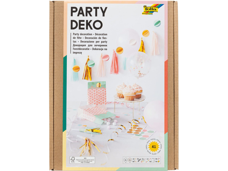 folia Box déco pour fête 'Girls', 41 pièces