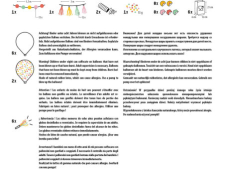folia Box déco pour fête 'Girls', 41 pièces
