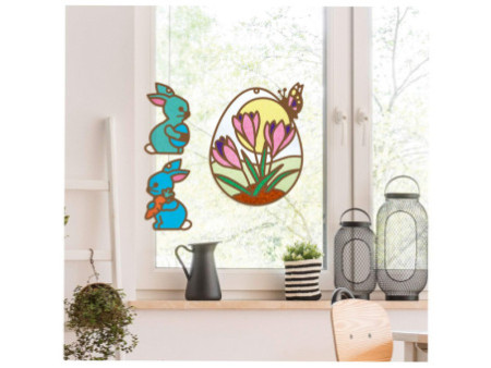 folia Kit de décoration pour fenêtre 'Printemps', 250x350 mm