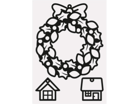 folia Kit de décoration pour fenêtre 'Hiver', 250 x 350 mm