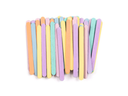 folia Bâtonnets en bois 'Pastel', longueur : 114 mm, pastel
