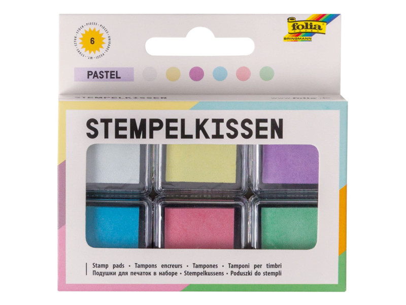 folia Tampon encreur set 'Pastel', 6 couleurs assorties