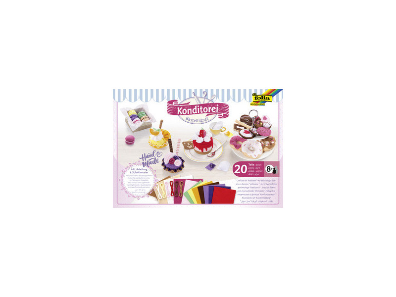 folia Kit pour bricolage en feutrine 'Konditorei', assorti