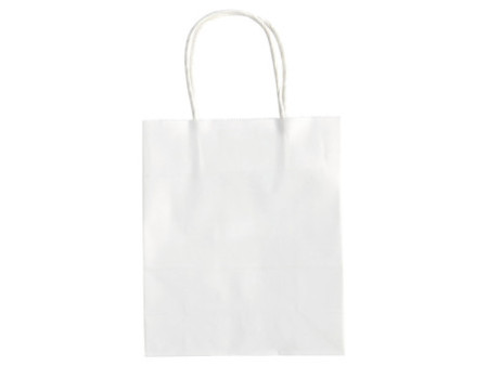 folia Sac en papier kraft, 180 x 80 x 210 mm, blanc