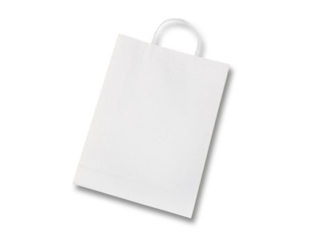 folia Sac en papier kraft, 125 x 50 x 150 mm, blanc