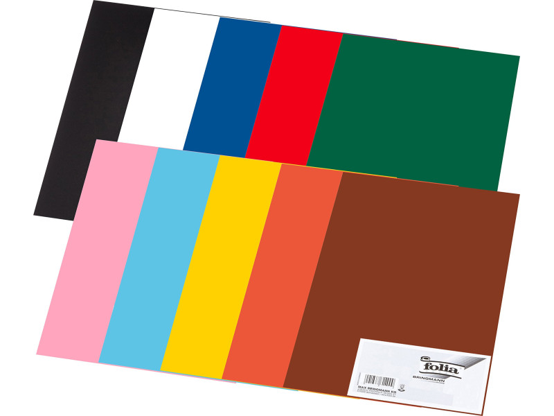 folia Papier de couleur, A3, 130 g/m2, couleurs assorties