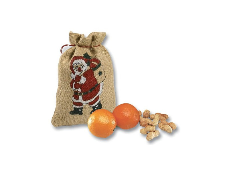 folia Sac en toile de jute 'Père Noël', (L)170 x (H)250 mm