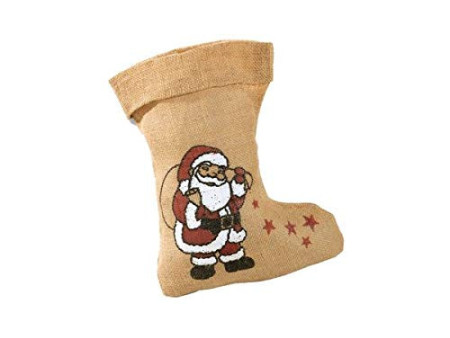 folia Sac en toile de jute 'Botte de Noël', (L)200x(H)330 mm