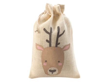 folia Sac en toile de jute 'Renne', (L)170 x (H) 250 mm