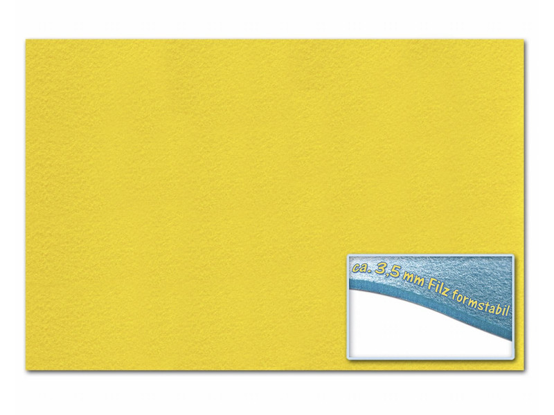 folia Feutrine de bricolage, 300 x 450 mm, 3,5 mm, jaune