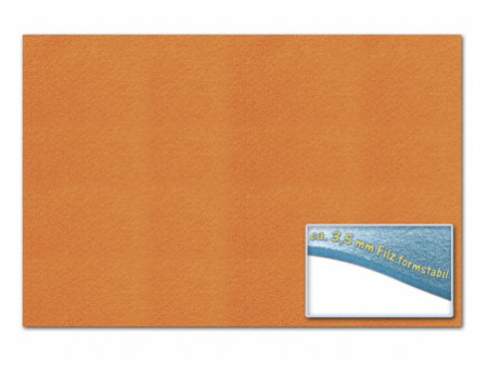 folia Feutrine de bricolage, 300 x 450 mm, 3,5 mm, orange