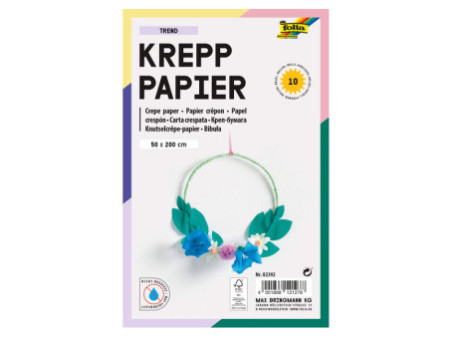 folia Rouleau de papier crêpon TREND, 500 mm x 2 m, assorti