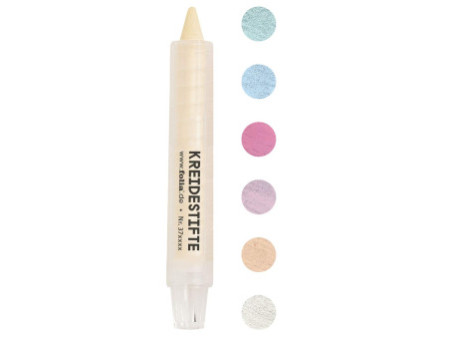 folia Crayon craie PASTEL, couleurs assorties, étui de 6